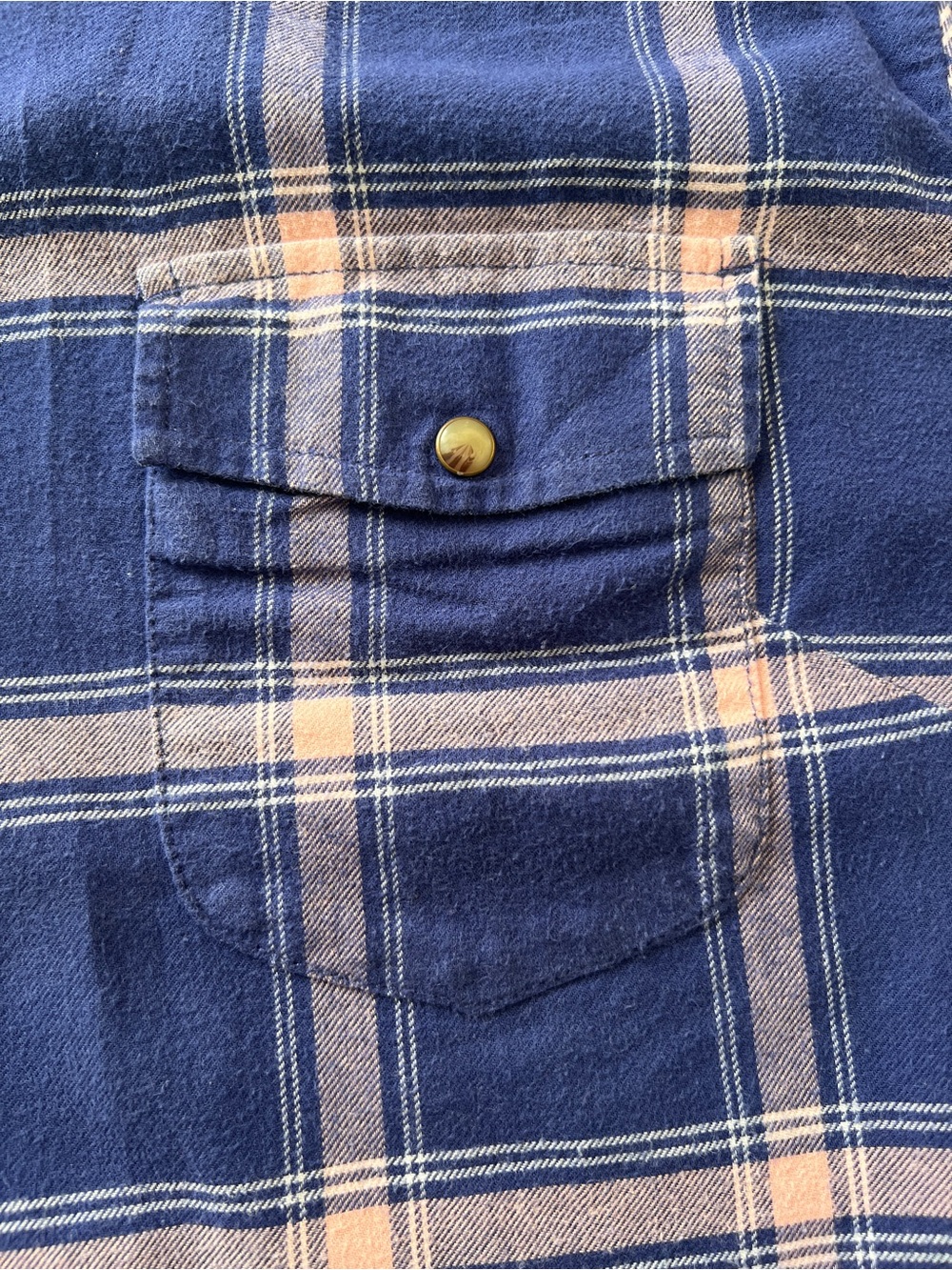 Jachs Girlfriend XL Blue Pink Plaid Western Snap Shirt Cotton Stretch Flannel - Picture 7 of 15